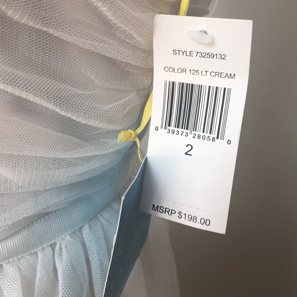 NWT $198 | Ivory | luxury prom 2 | Tulle Dress 2 | short luxury dress 2 - Picture 5 of 7